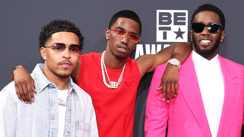   Seane"Diddy" Combs posing with sons