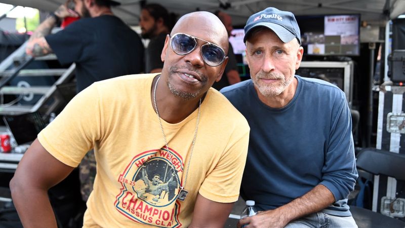 Dave Chappelle og Jon Stewart på Dave Chappelle