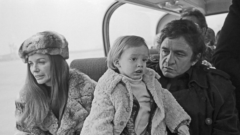 June Carter och Johnny Cash med sin son John