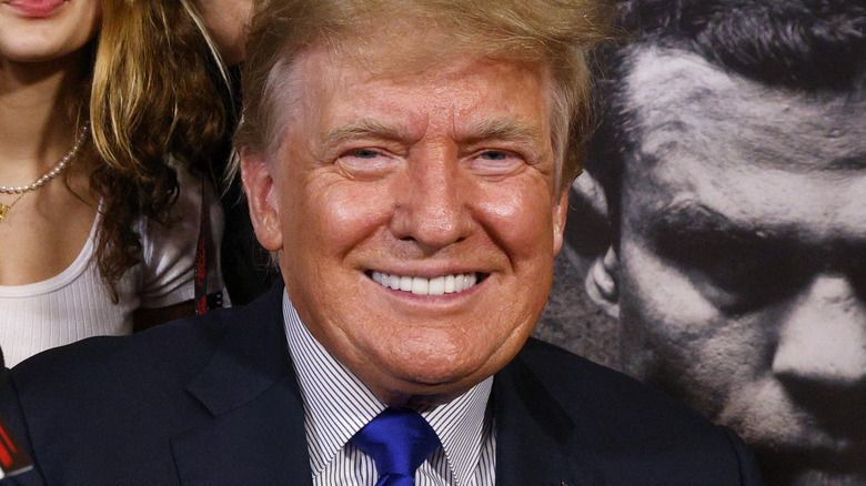 Donald Trump durante uma sessão de fotos