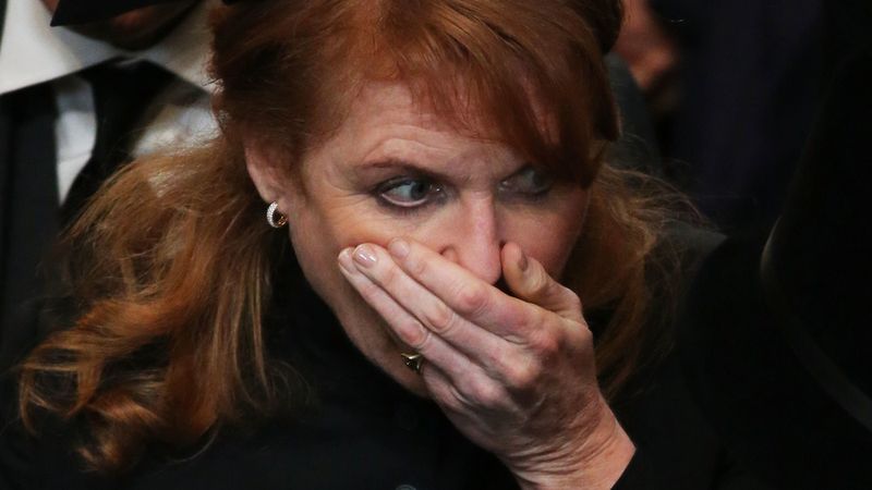 Sarah Fergusonová vypadala šokovaně