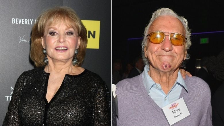 Delt bilde av Barbara Walters og Merv Adelson